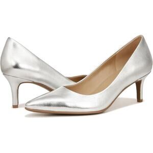 Naturalizer Womens Everly Pumps US 11 Wide EU 42 Silver Leather NWOB